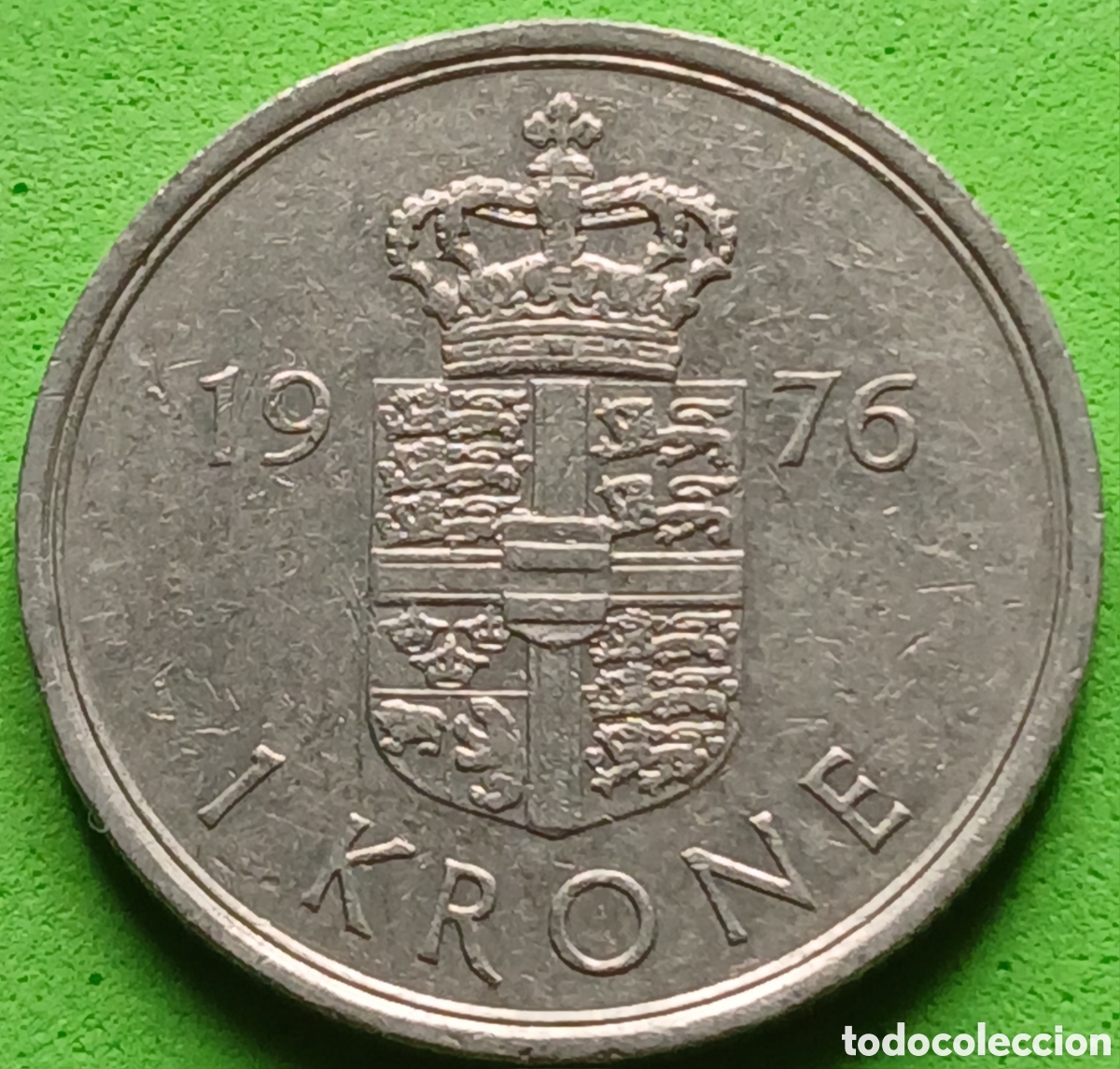 Monedas antiguas de Europa: Dinamarca 1 corona 1976 km#862