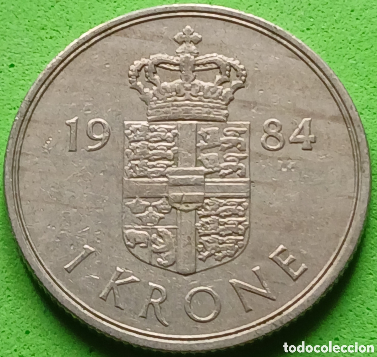 Monedas antiguas de Europa: Dinamarca 1 corona 1984 km#862