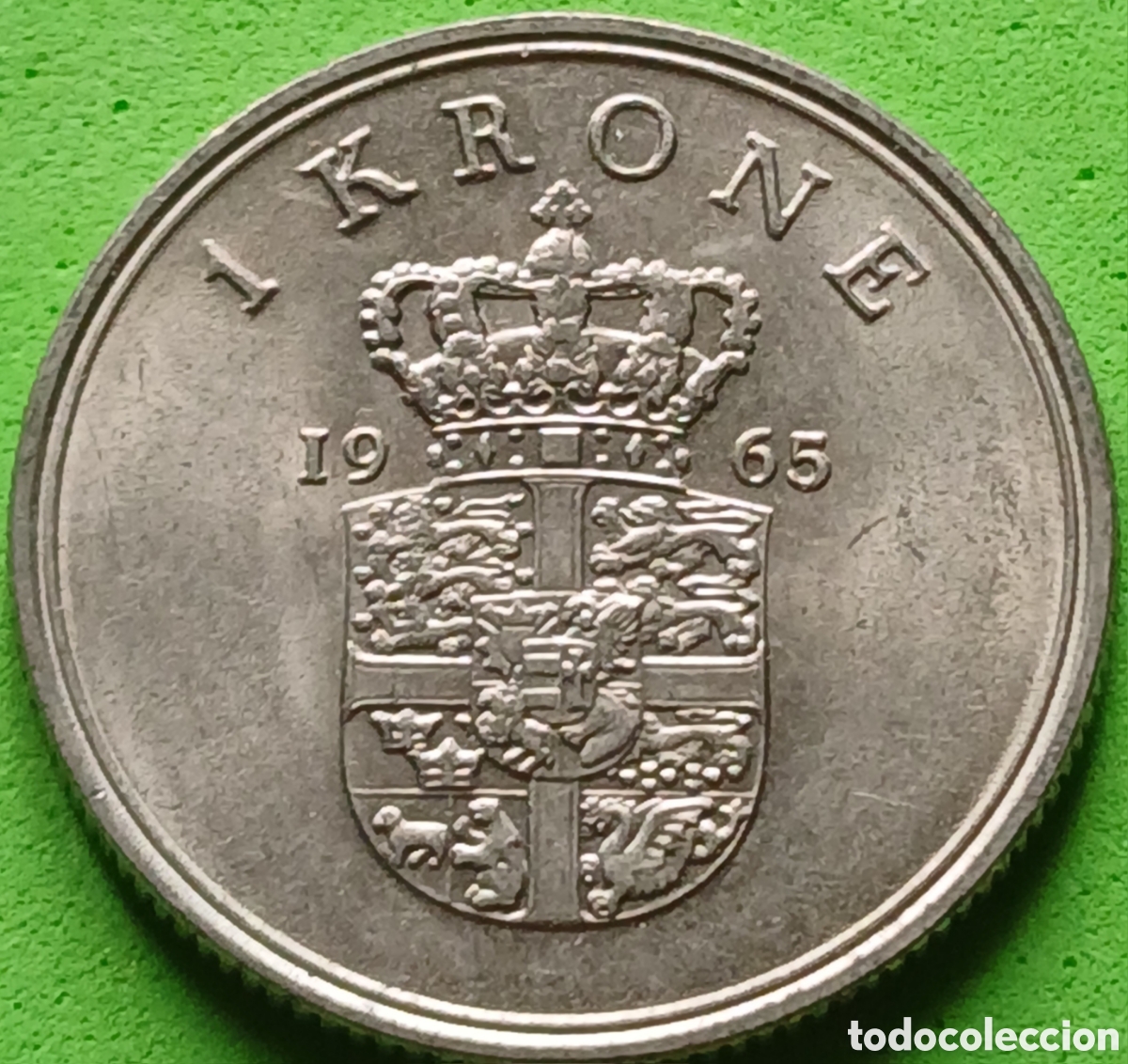 Monedas antiguas de Europa: Dinamarca 1 corona 1965 km#851