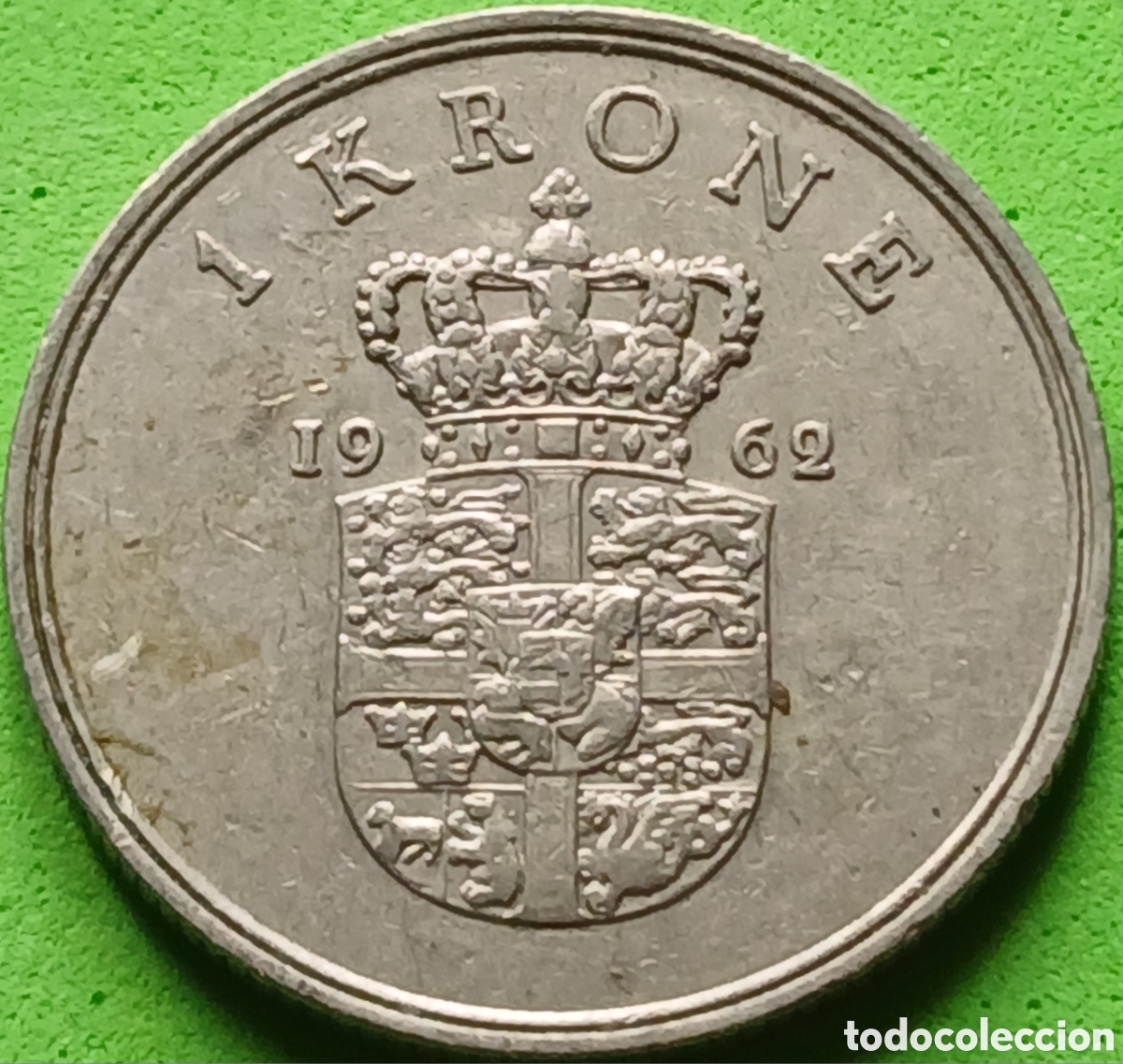 Monedas antiguas de Europa: Dinamarca 1 corona 1962 km#851