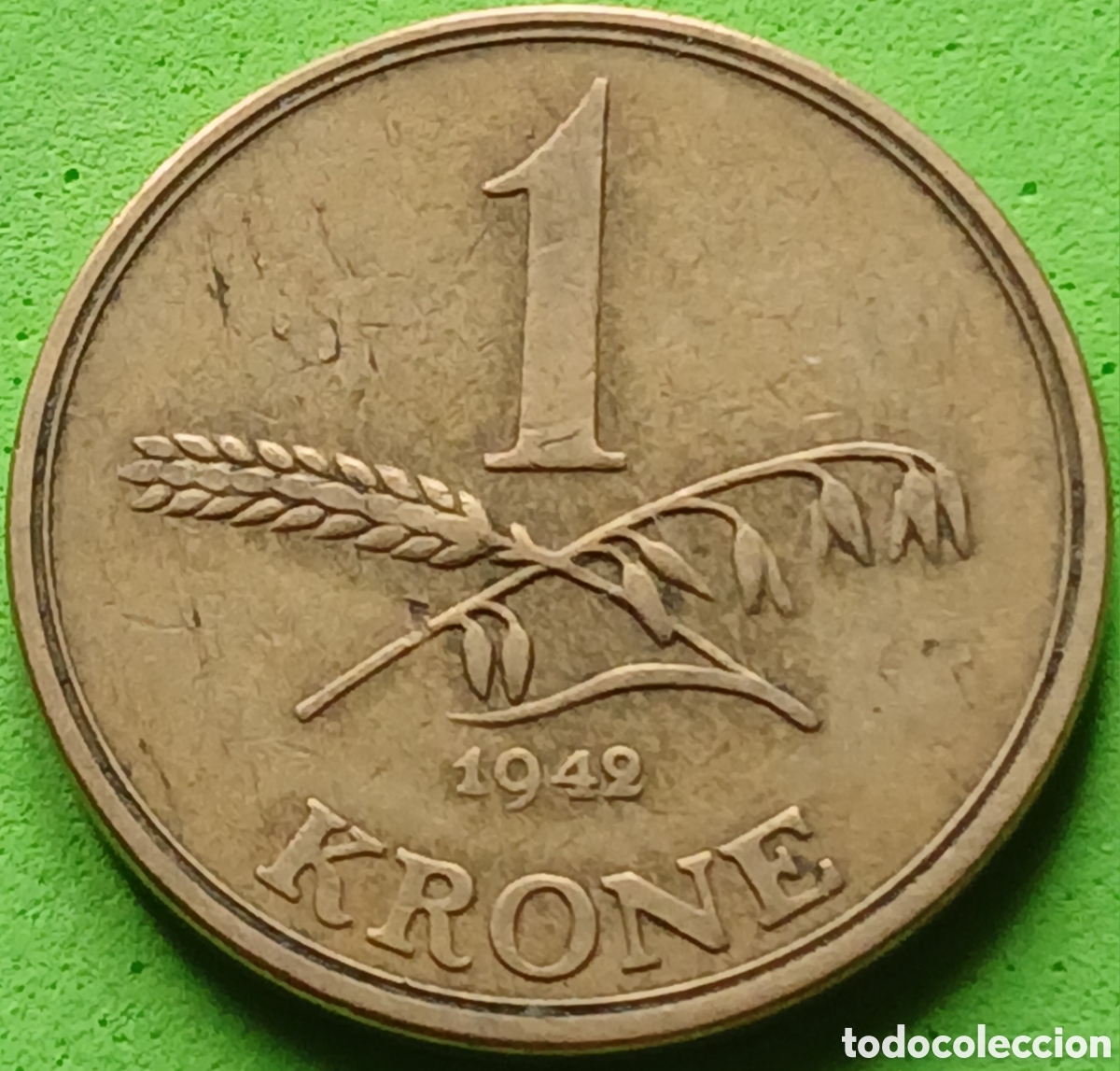 Monedas antiguas de Europa: Dinamarca 1 corona 1942 km#835