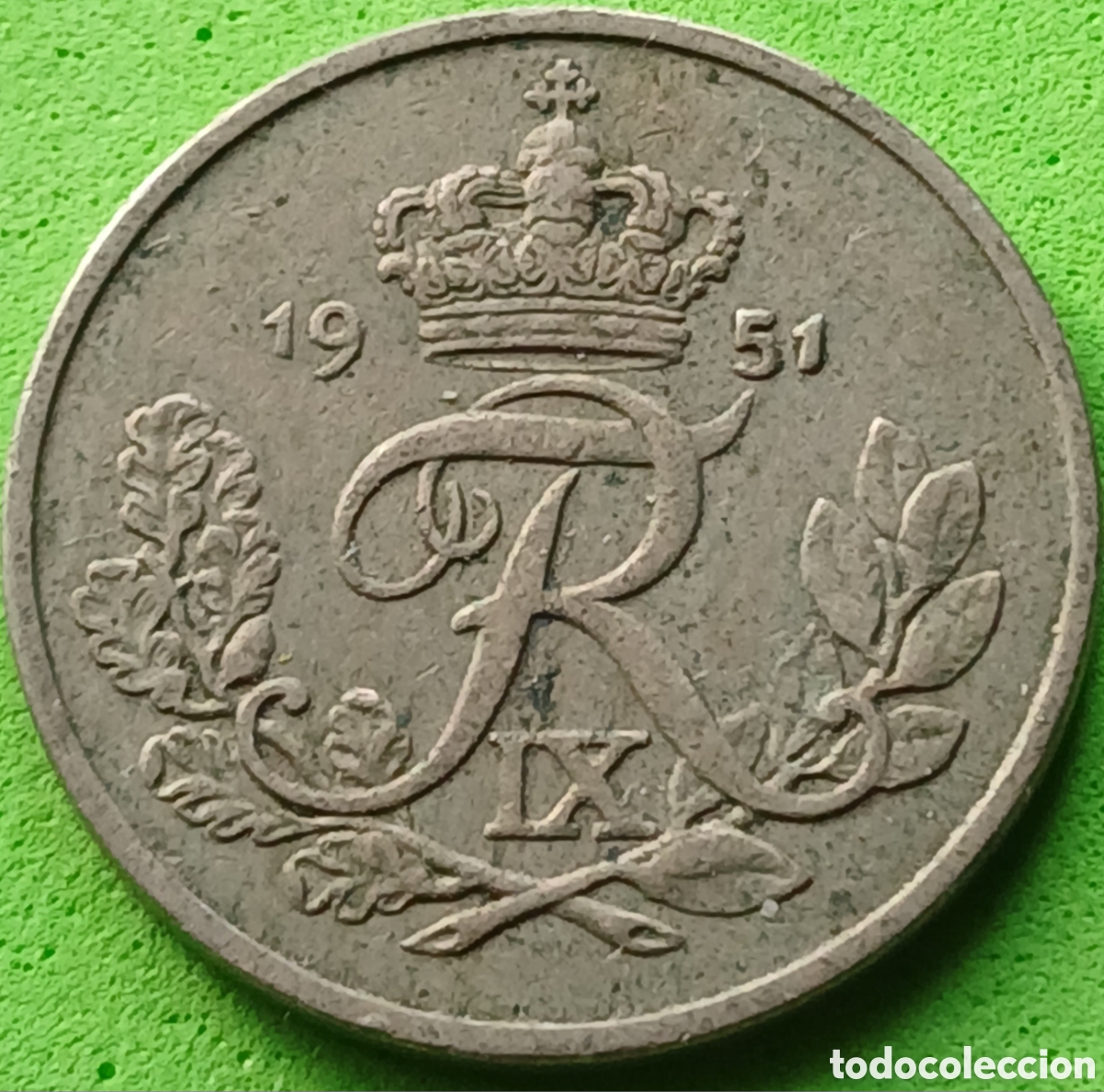 Monedas antiguas de Europa: Dinamarca 25 ore 1951 km#842