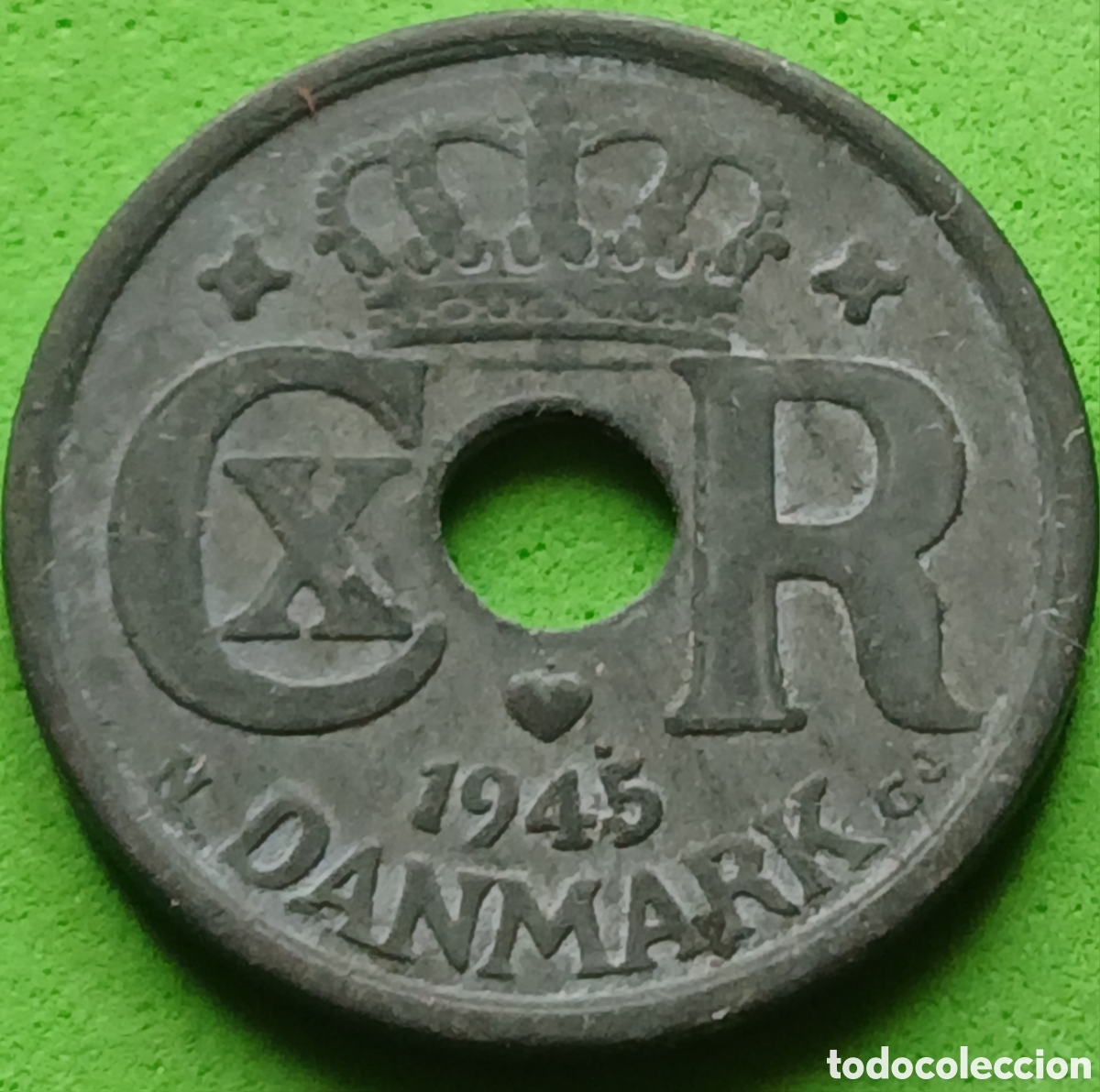 Monedas antiguas de Europa: Dinamarca 25 ore 1945 km#823a