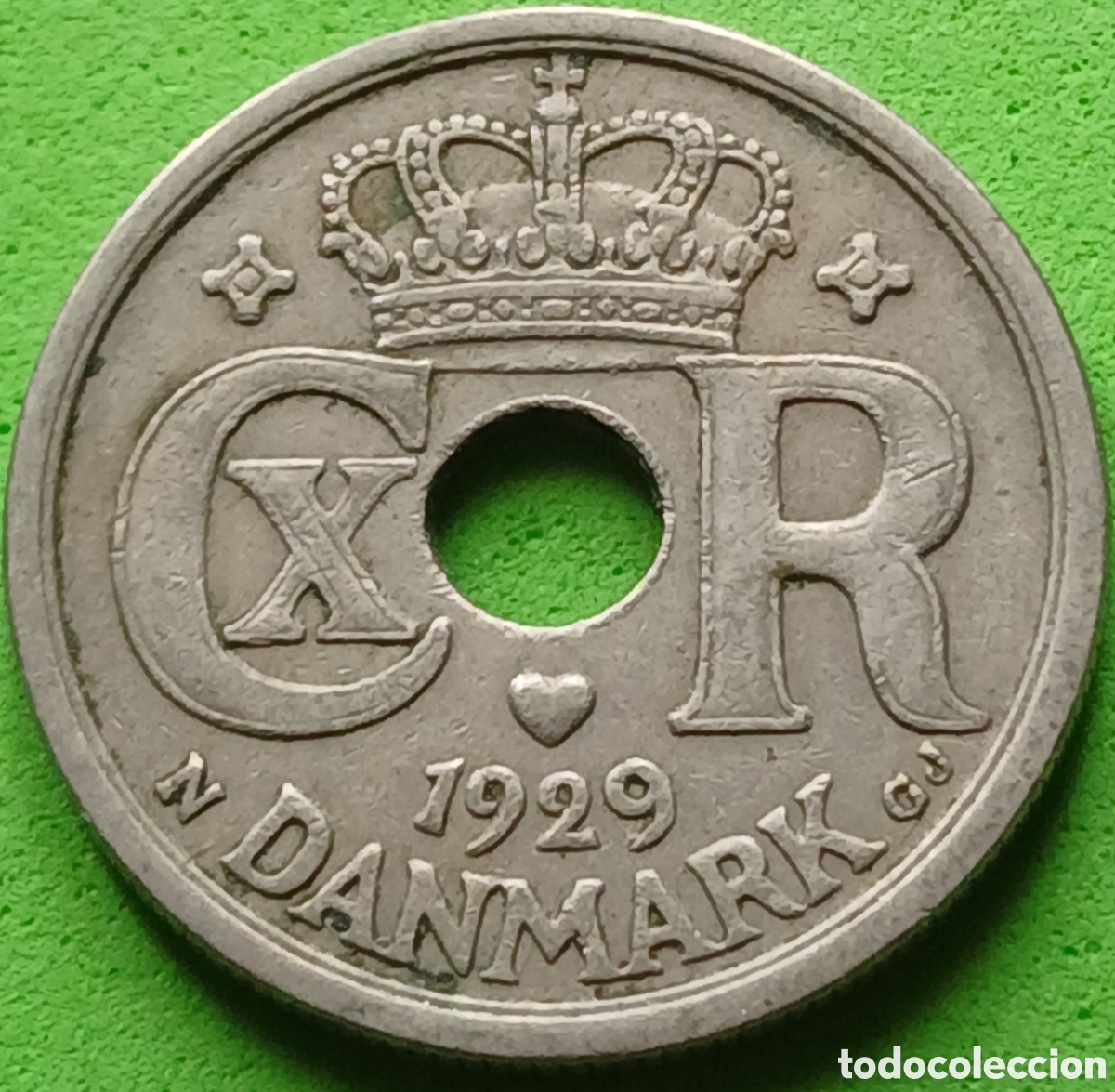 Monedas antiguas de Europa: Dinamarca 25 ore 1929 km#823