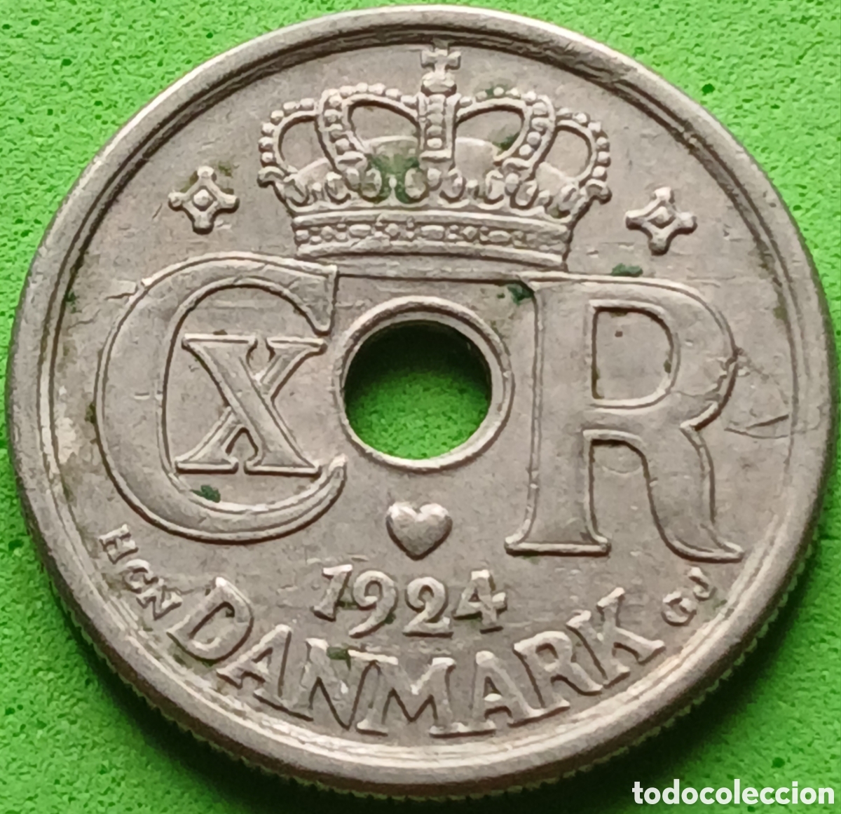 Monedas antiguas de Europa: Dinamarca 25 ore 1924 km#823