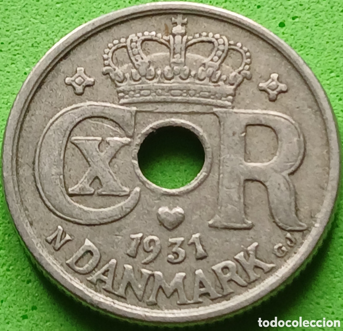Monedas antiguas de Europa: Dinamarca 10 ore 1931 km#822