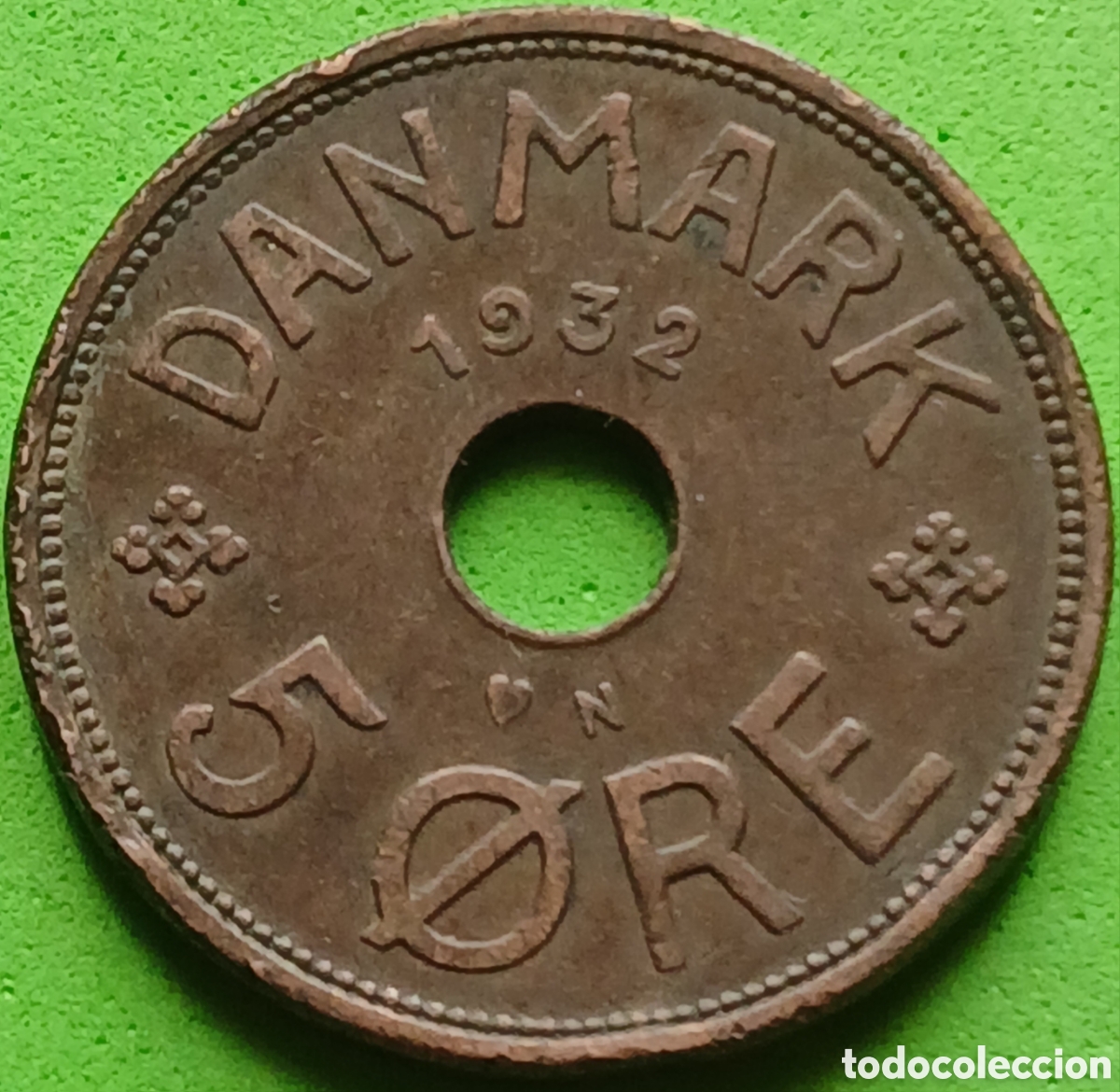 Monedas antiguas de Europa: Dinamarca 5 ore 1932 km#828