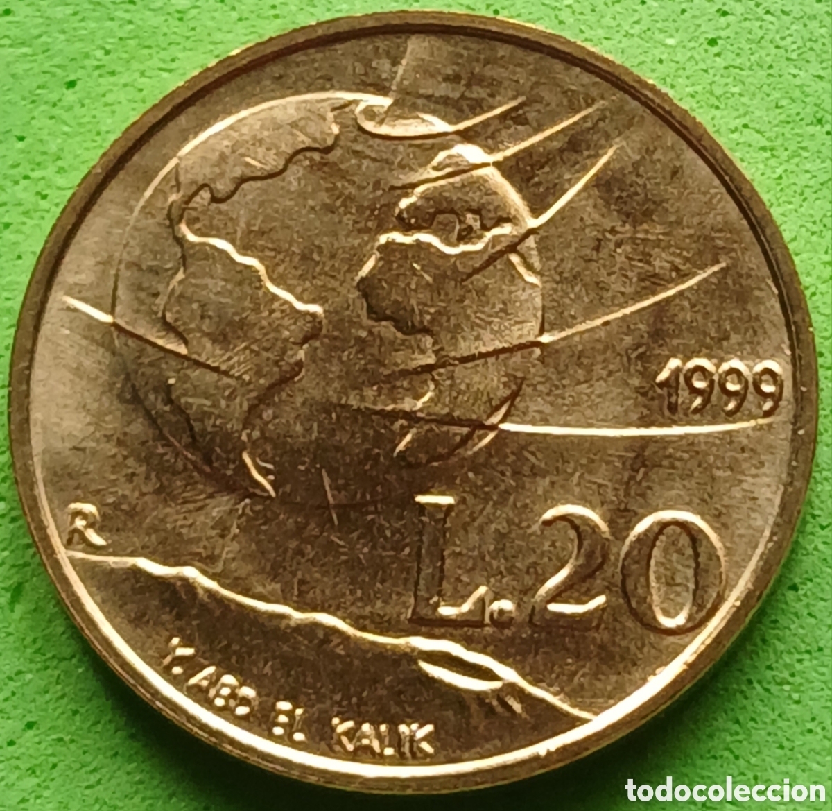 Monedas antiguas de Europa: San Marino 20 liras 1999 km#390 poco com&uacute;n!!