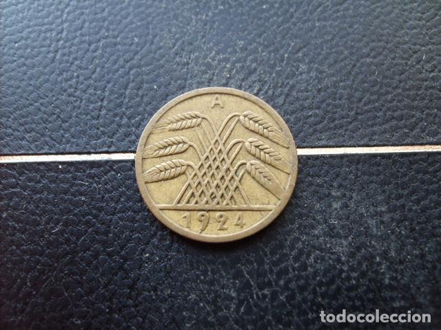 Monedas antiguas de Europa: ALEMANIA ( REP. DE WEIMAR ) 5 RENTENPFENNIG 1924 A