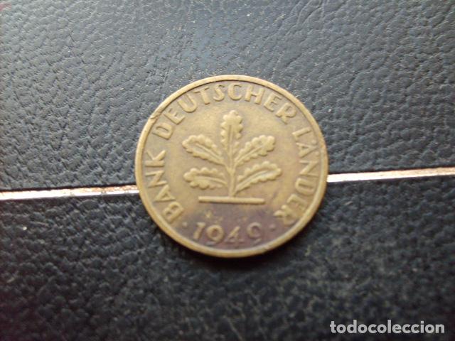 Monedas antiguas de Europa: ALEMANIA ( BANCO ALEMAN ) 5 FENNIG 1949 F