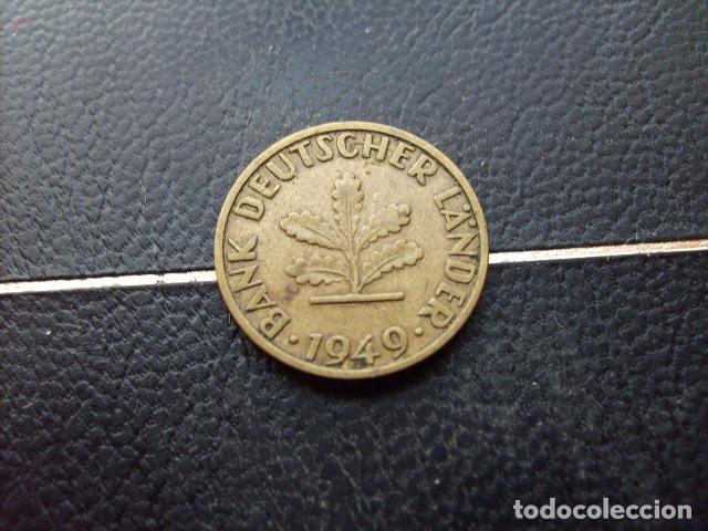 Monedas antiguas de Europa: ALEMANIA ( BANCO ALEMAN ) 5 FENNIG 1949 J