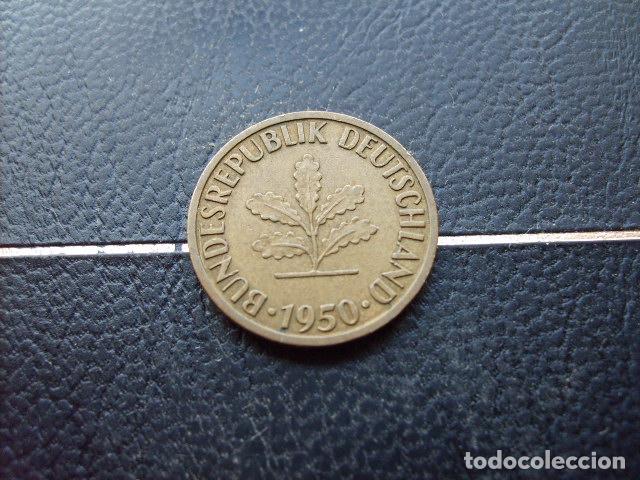 Monedas antiguas de Europa: ALEMANIA ( REP. FEDERAL ) 5 FENNIG 1950 J