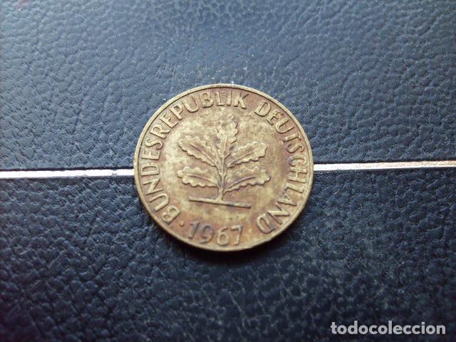 Monedas antiguas de Europa: ALEMANIA ( REP. FEDERAL ) 5 FENNIG 1967 J