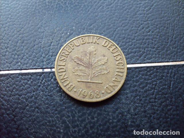 Monedas antiguas de Europa: ALEMANIA ( REP. FEDERAL ) 5 FENNIG 1968 D