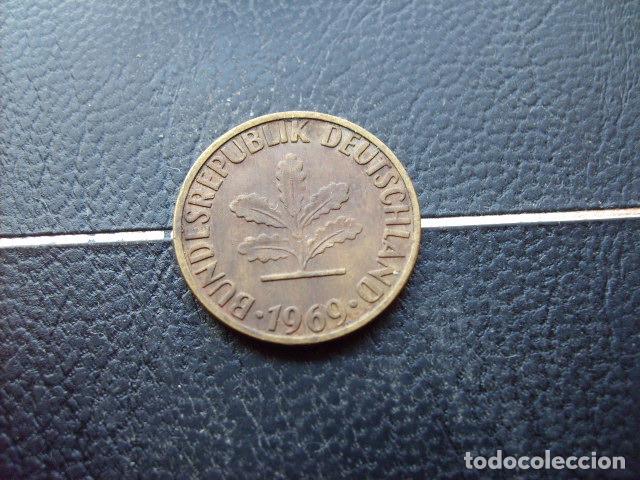 Monedas antiguas de Europa: ALEMANIA ( REP. FEDERAL ) 5 FENNIG 1969 F