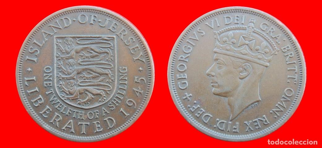 Monedas antiguas de Europa: 1/12 CHELIN SHILLING 1945 REY JERSEY-157319