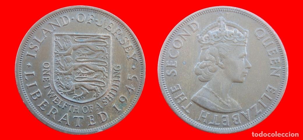 Monedas antiguas de Europa: 1/12 CHELIN SHILLING 1945 REINA JERSEY-157320