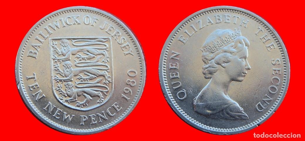 Monedas antiguas de Europa: 10 PENIQUES PENCE 1980 JERSEY-157324