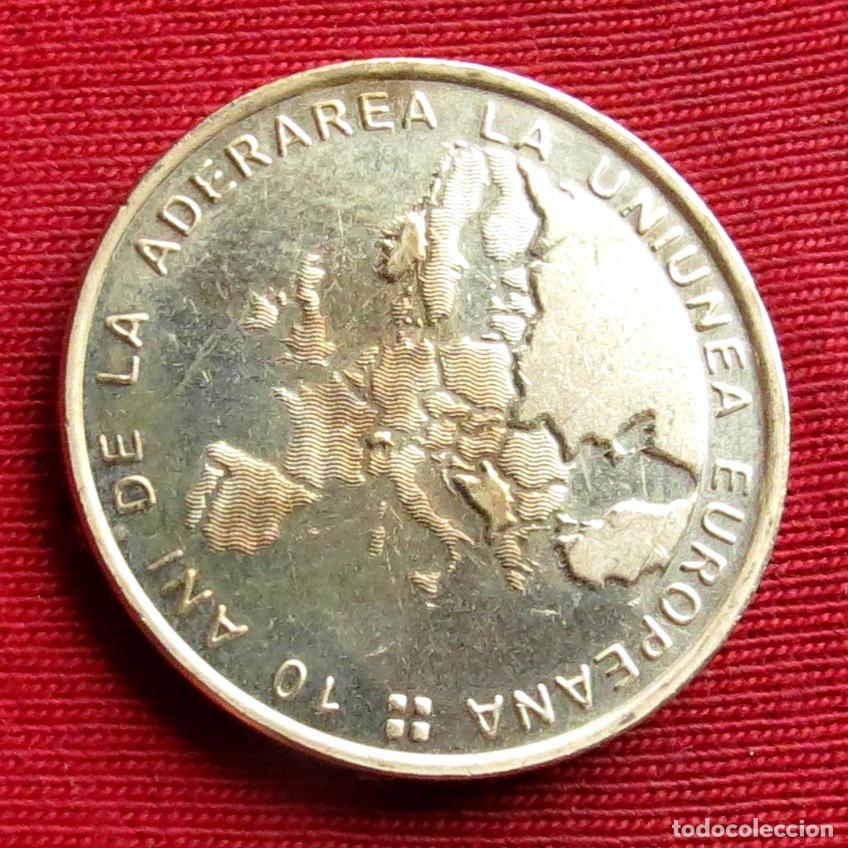 Monedas antiguas de Europa: Rumania Romania 50 bani 2017 EU 10 anos #2