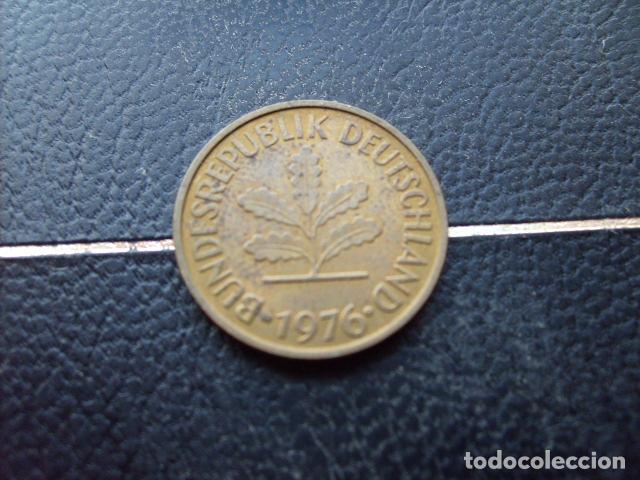 Moedas antigas da Europa: ALEMANIA ( REP. FEDERAL ) 5 FENNIG 1976 D