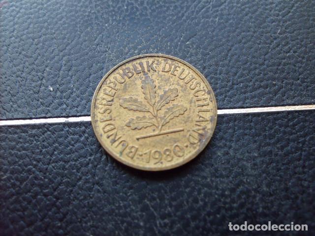 Monedas antiguas de Europa: ALEMANIA ( REP. FEDERAL ) 5 FENNIG 1980 F