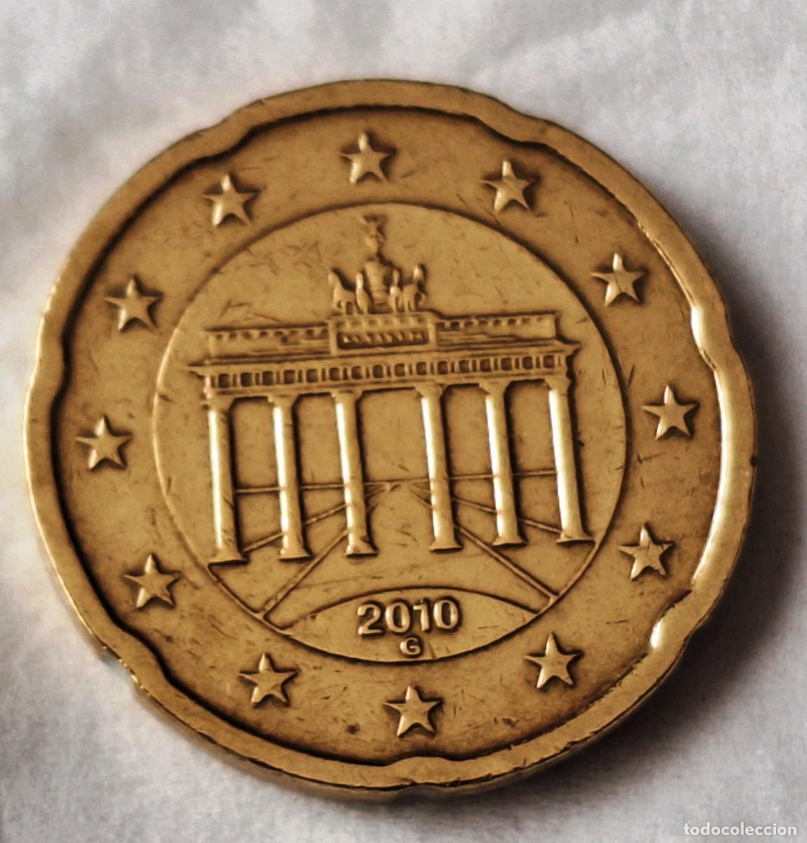 Monedas antiguas de Europa: ALEMANIA - MONEDA DE 20 CENTIMOS DE EURO DEL A&Ntilde;O 2010 - CECA &rdquo; G &rdquo; - BIEN CONSERVADA