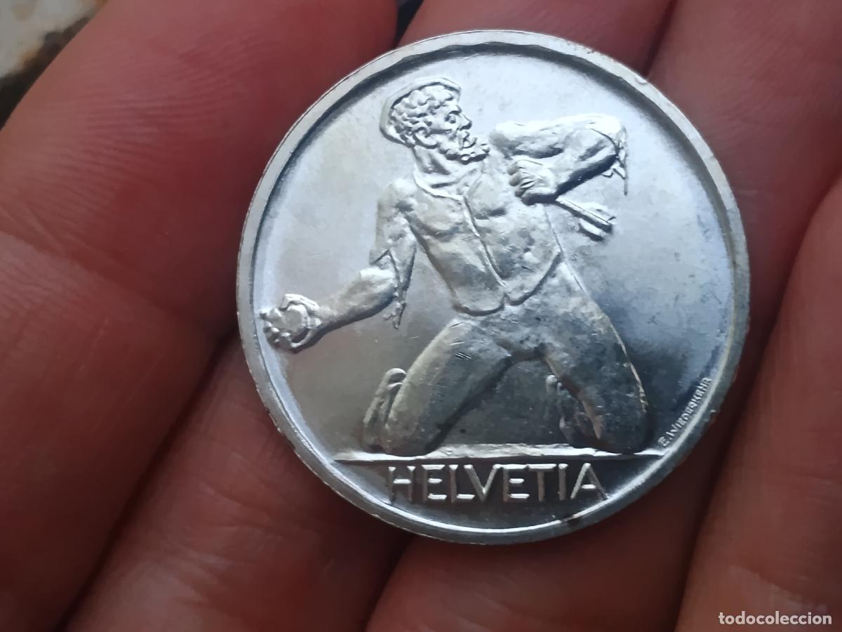 Monedas antiguas de Europa: Suiza. 5 francos SC 1944 5 Francs 500e anniversaire de la Bataille de Saint-Jacques sur la Birse