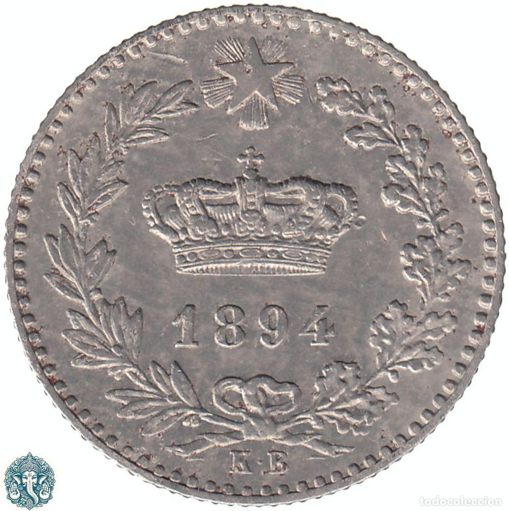 Monedas antiguas de Europa: ITALIA 20 Cent&eacute;simos 1894 Humberto I Ceca K.B. (Berl&iacute;n) KM#28