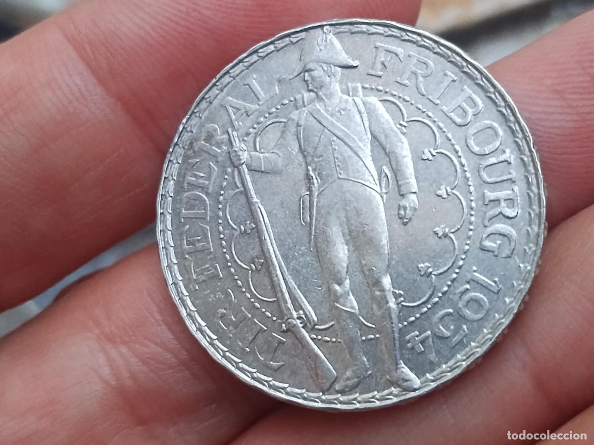 Monedas antiguas de Europa: MONEDA DE PLATA 5 FRANCOS ZURICH SUIZA 1934 SC/SC-