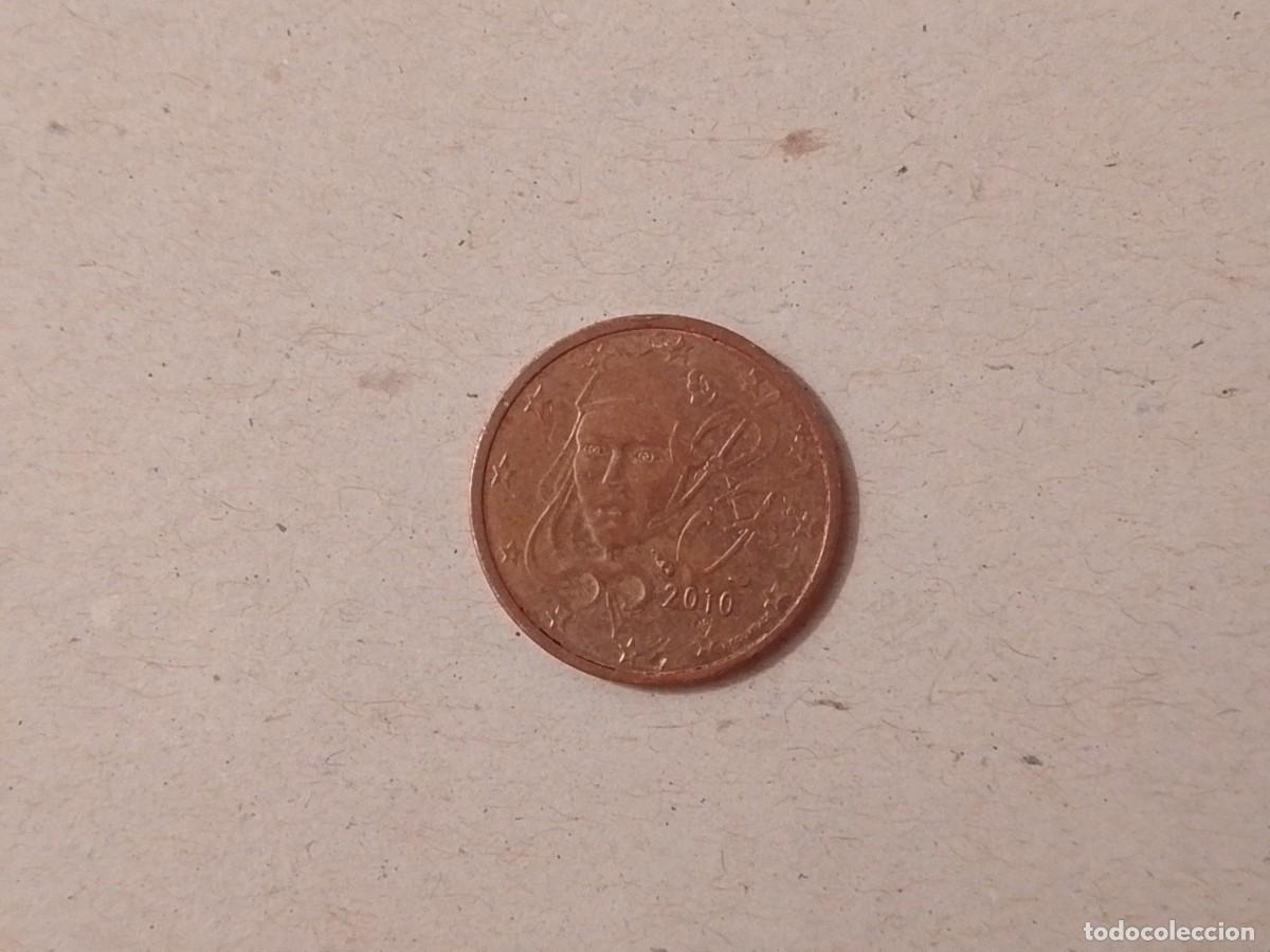 Monedas antiguas de Europa: Moneda de 2 centimos de euro Francia, a&ntilde;o 2010