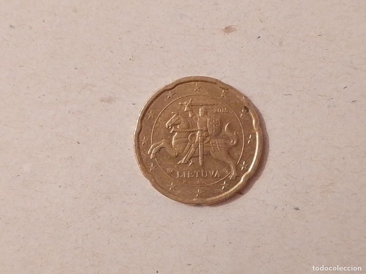 Monedas antiguas de Europa: Moneda 20 centimos euro, Lituania, a&ntilde;o 2015