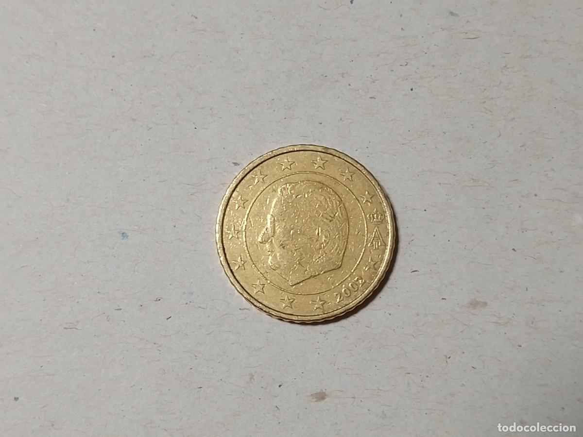 Monedas antiguas de Europa: Moneda 50 centimos de euro, B&eacute;lgica, a&ntilde;o 2002