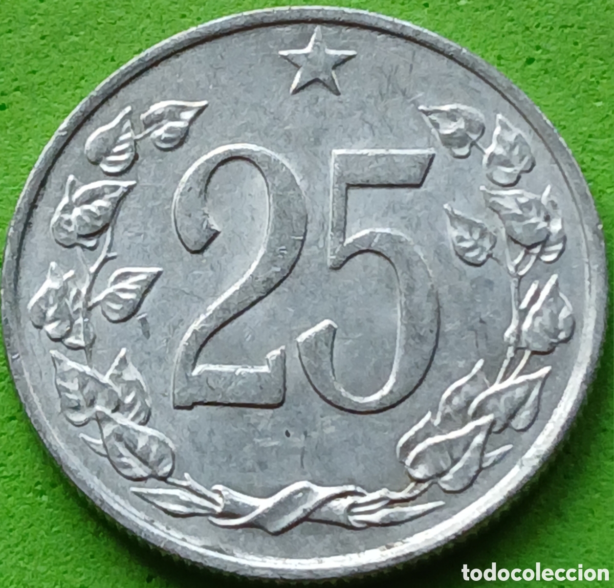 Monnaies anciennes de Europe: Checoslovaquia 25 hellers 1964 km#54 ESCASA!!!