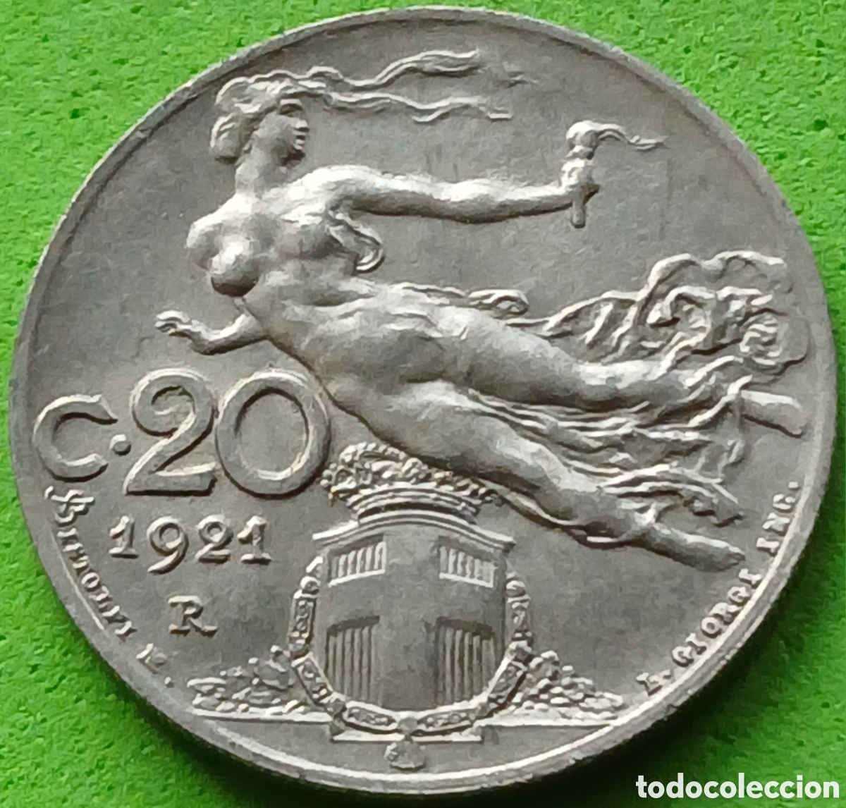 Alte M&uuml;nzen aus Europa: Italia 20 centesimos 1921 km#44