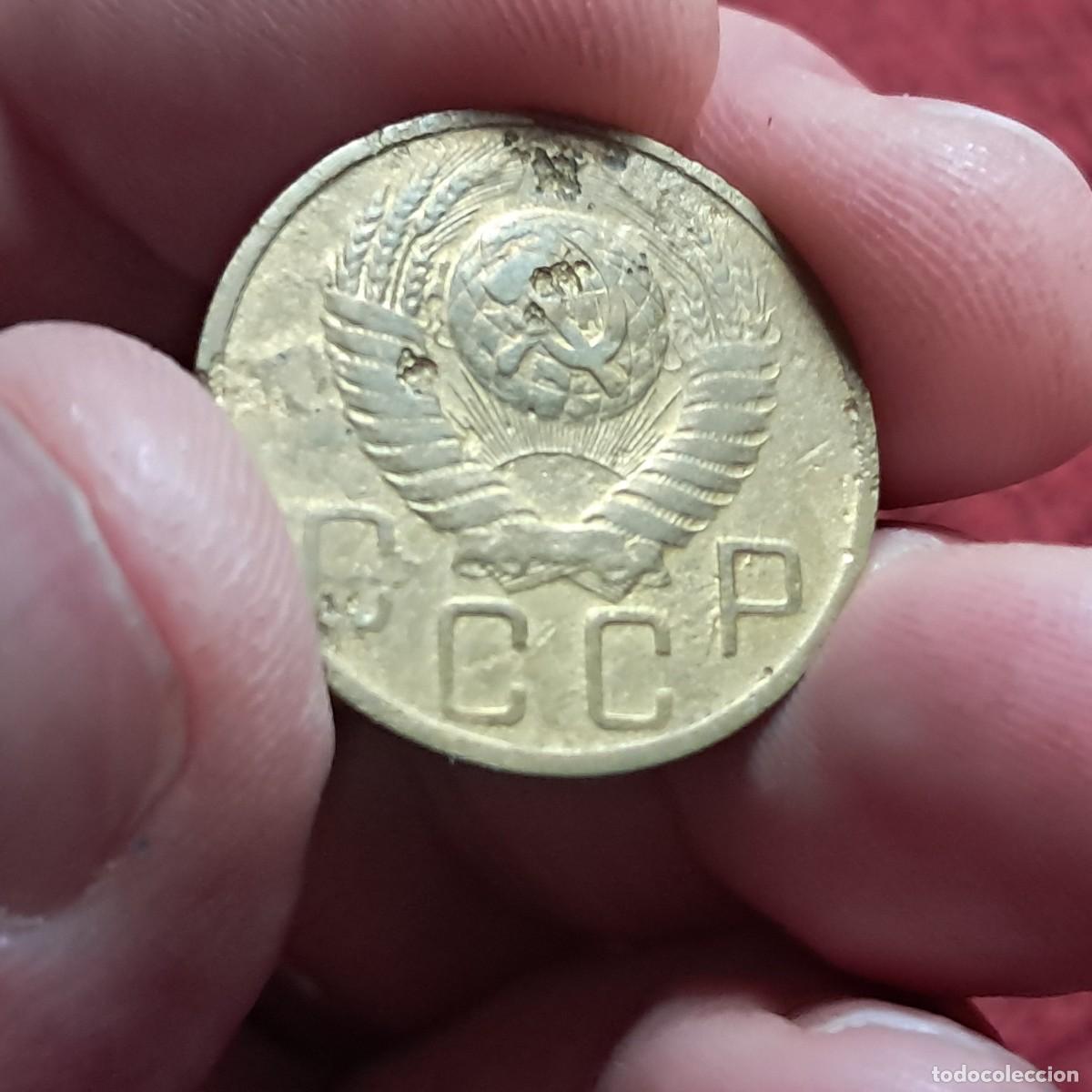 Monedas antiguas de Europa: MONEDA DE LA URSS DE 5 KOPEKS 1949 F, (16 cintas) Y# 115, Sch&ouml;n# 64, N# 5840.