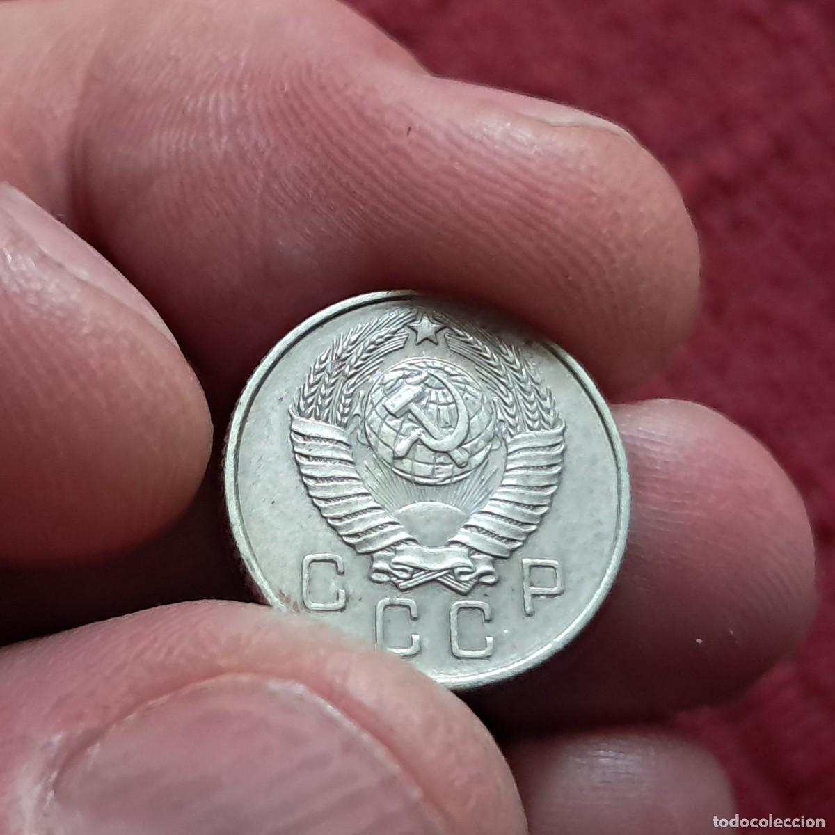 Monedas antiguas de Europa: MONEDA DE LA URSS DE 10 KOPEKS 1957 F, (15 cintas) Y# 123, Sch&ouml;n# 72, N# 6035.