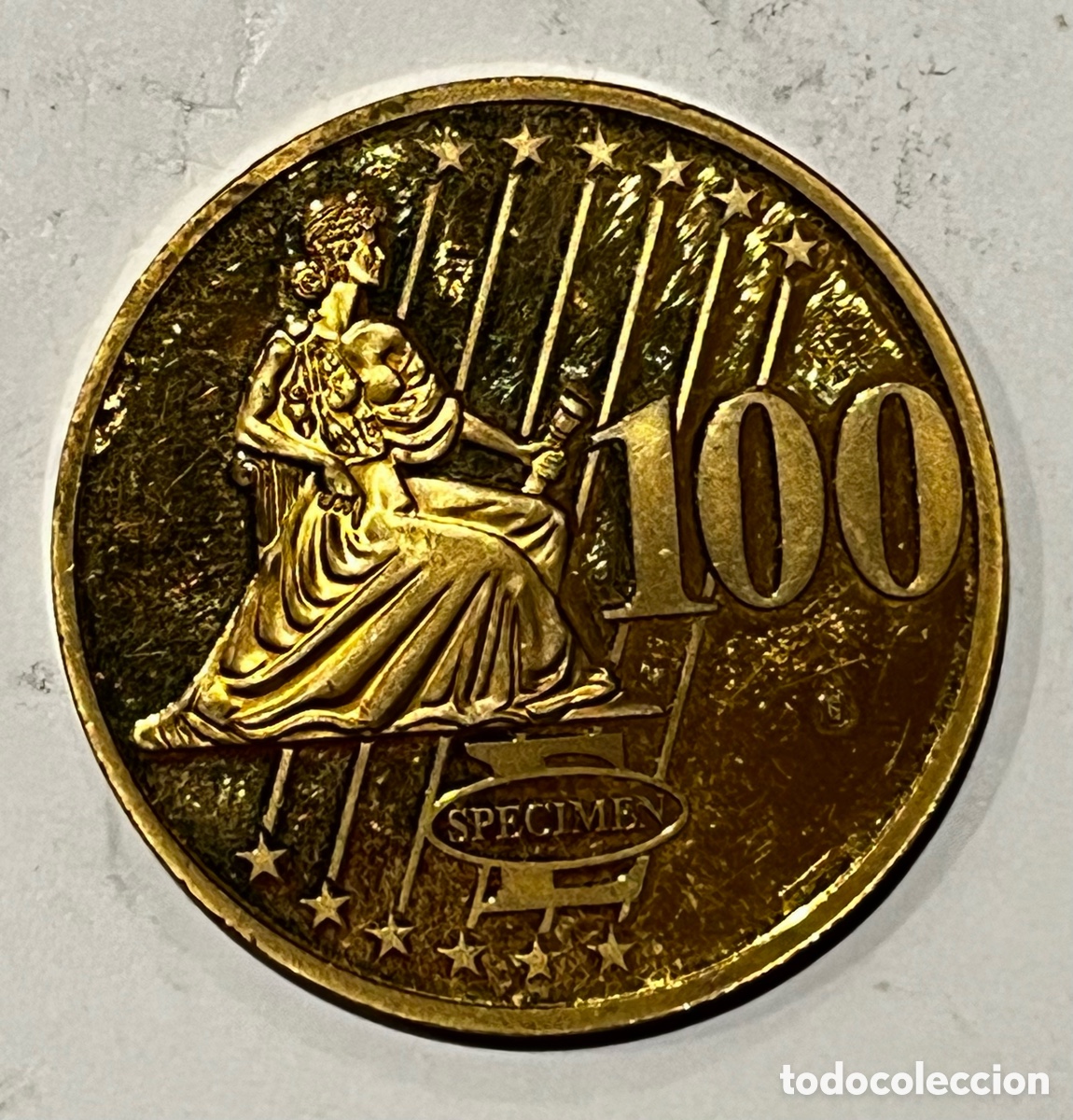 Monedas antiguas de Europa: MONEDA O FICHA: 100 EUROS, NEDERLAND, 2014 - BA&Ntilde;ADA EN ORO