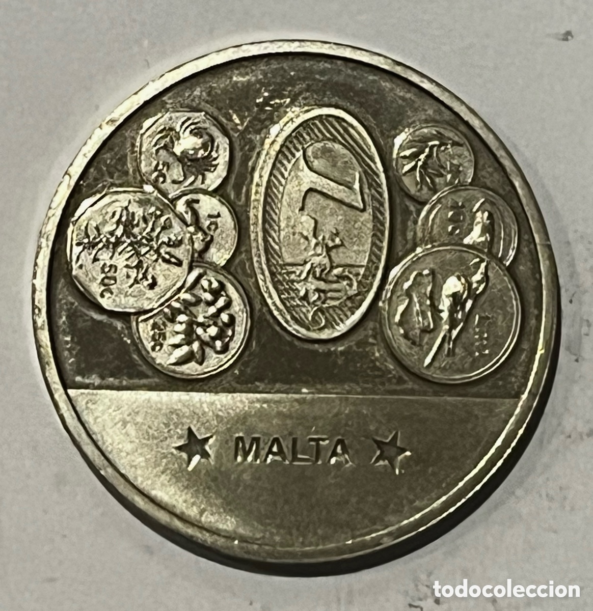 Monedas antiguas de Europa: MONEDA-MEDALLA MALTA, 1 EURO, SERIE EUROPA