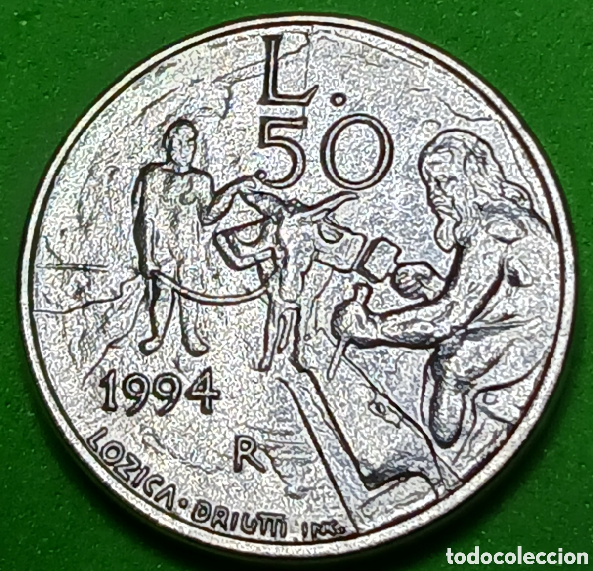 Monedas antiguas de Europa: San Marino 50 liras 1994 km#311 poco com&uacute;n!