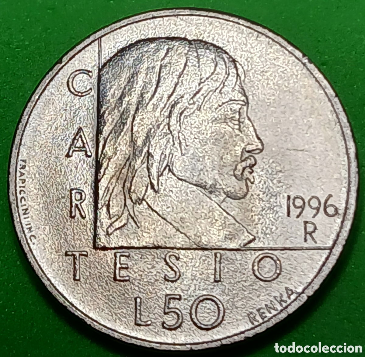 Monedas antiguas de Europa: San Marino 50 liras 1996 km#354 poco com&uacute;n!