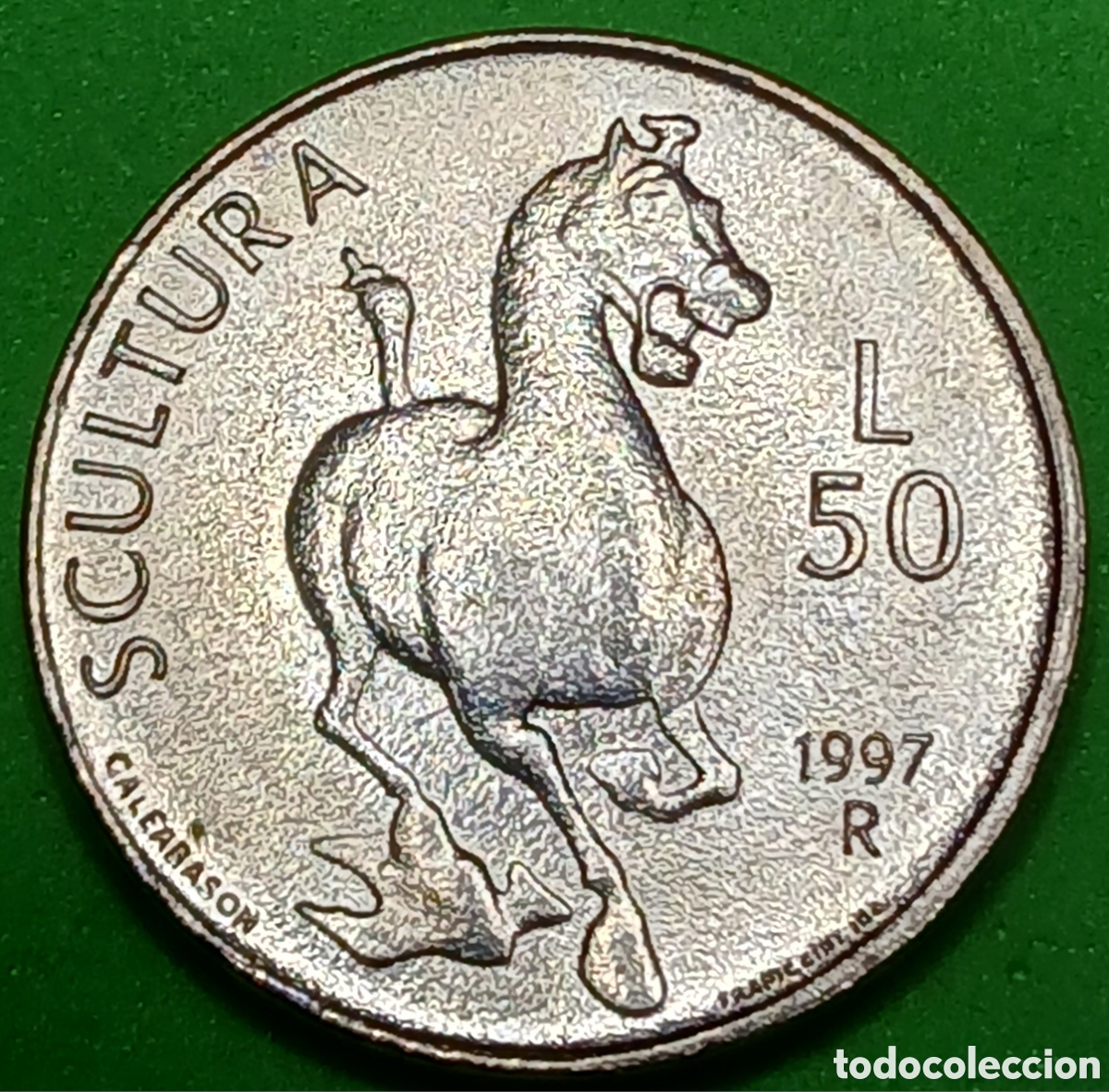 Monedas antiguas de Europa: San Marino 50 liras 1997 km#364 poco com&uacute;n!
