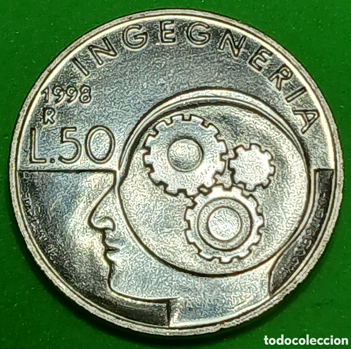 Monedas antiguas de Europa: San Marino 50 liras 1998 km#380 poco com&uacute;n!!