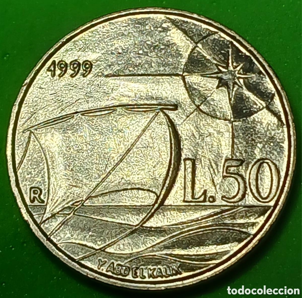 Monedas antiguas de Europa: San Marino 50 liras 1999 km#391 poco com&uacute;n!!