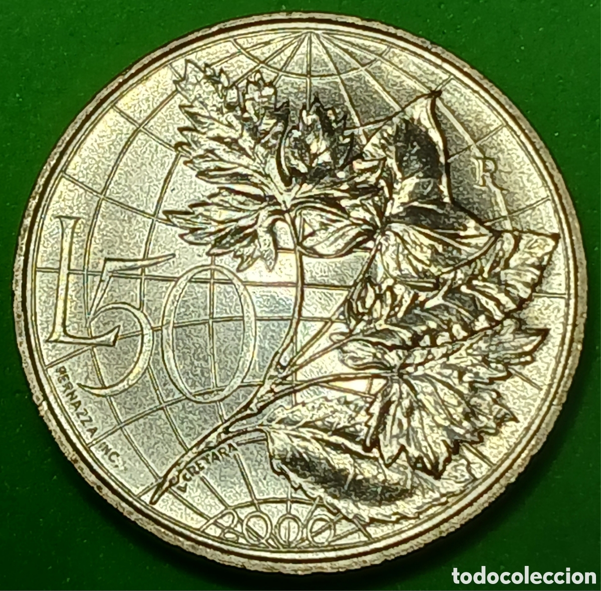 Monedas antiguas de Europa: San Marino 50 liras 2000 km#401 poco com&uacute;n!