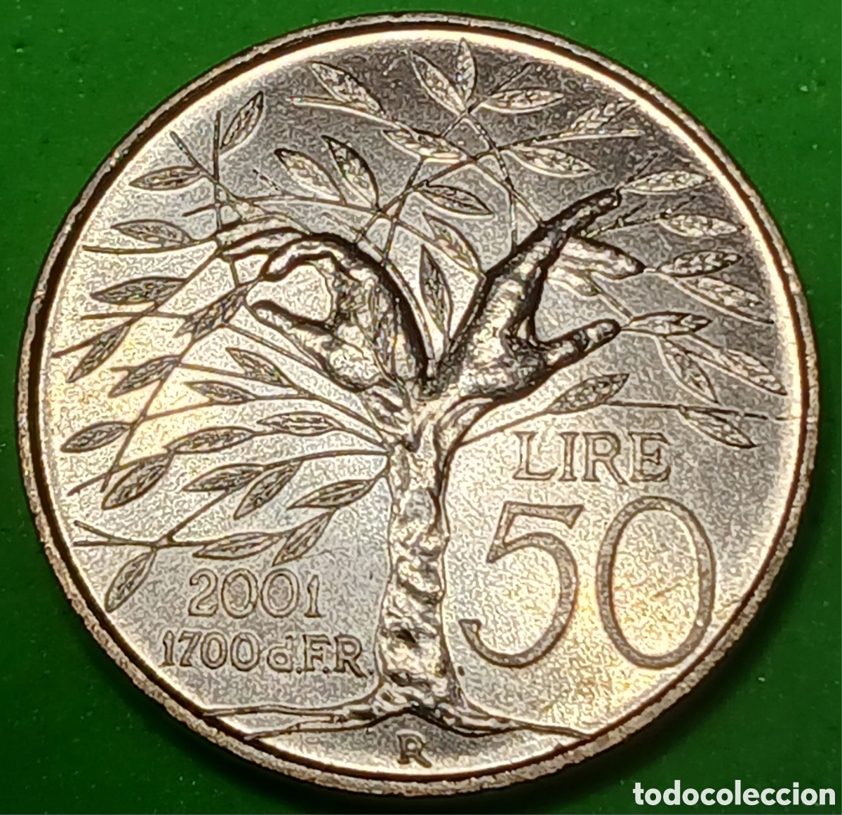 Monedas antiguas de Europa: San Marino 50 liras 2001 km#426 poco com&uacute;n!!