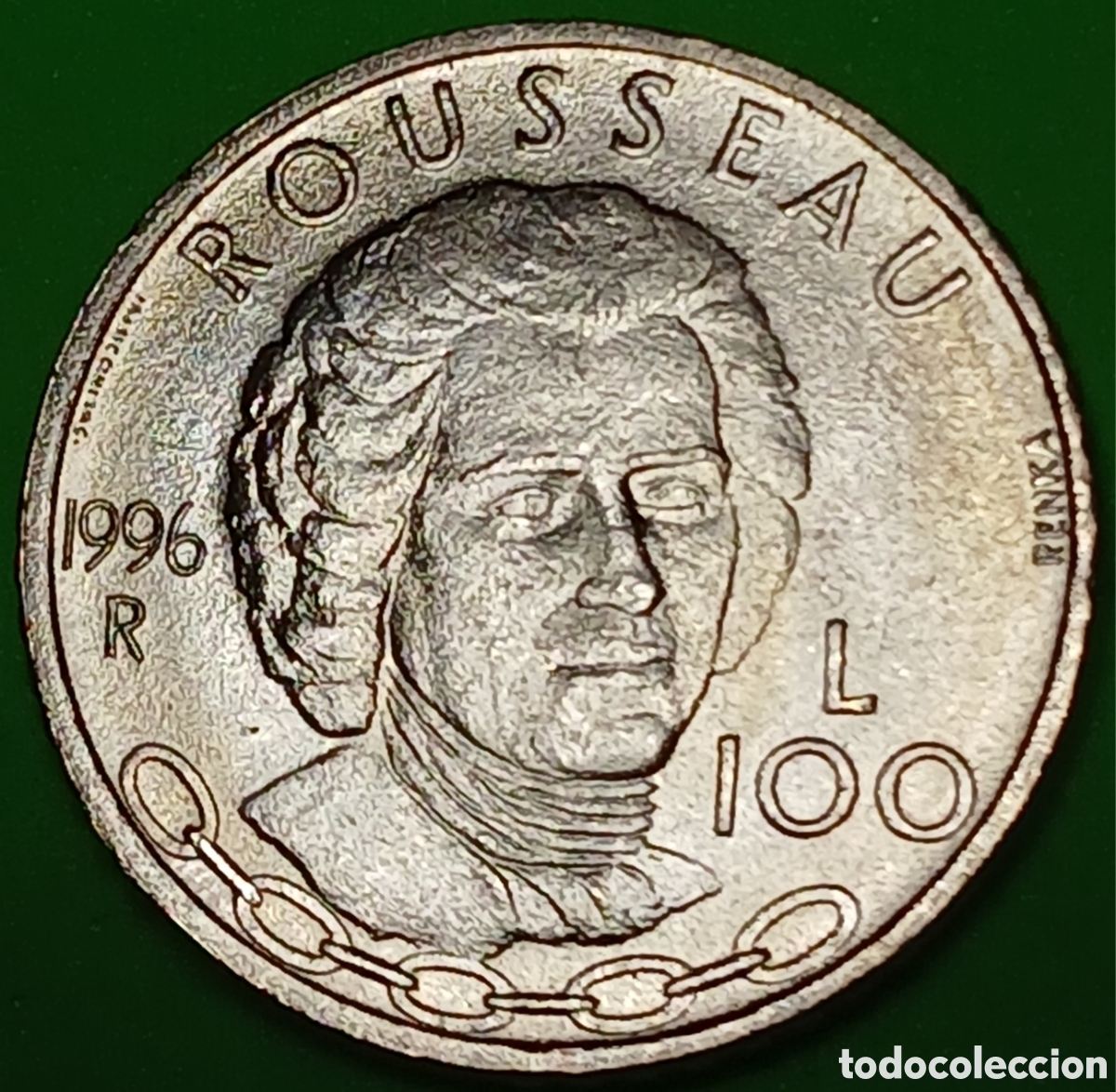 Monedas antiguas de Europa: San Marino 100 liras 1996 km#355 poco com&uacute;n!