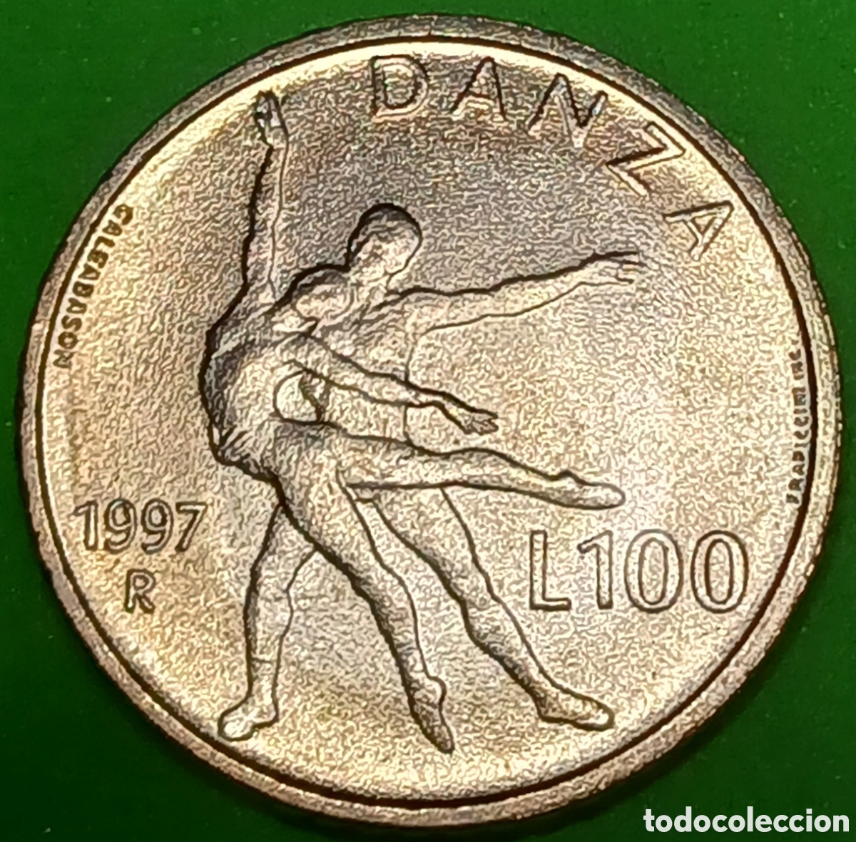 Monedas antiguas de Europa: San Marino 100 liras 1997 km#365 poco com&uacute;n!