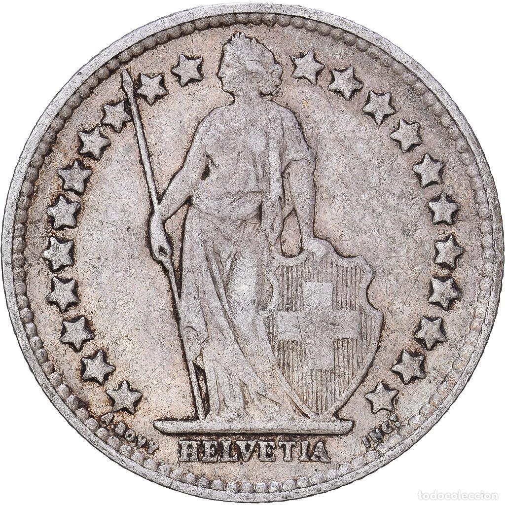 Monedas antiguas de Europa: [#1168229] Suiza, 1/2 Franc, 1905, Bern, Plata, BC+, KM:23