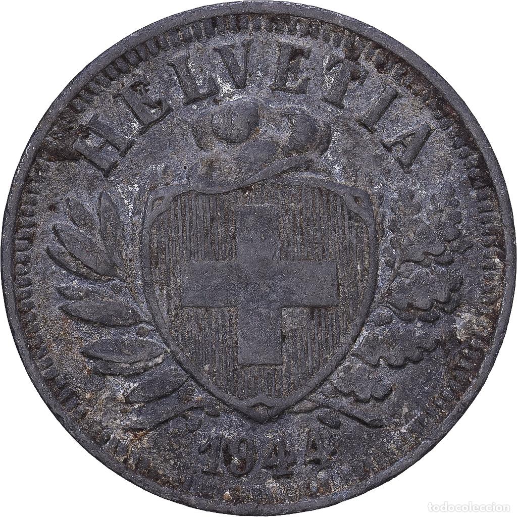 Monedas antiguas de Europa: [#1168251] Suiza, 2 Rappen, 1944, Bern, Cinc, BC+, KM:4.2b