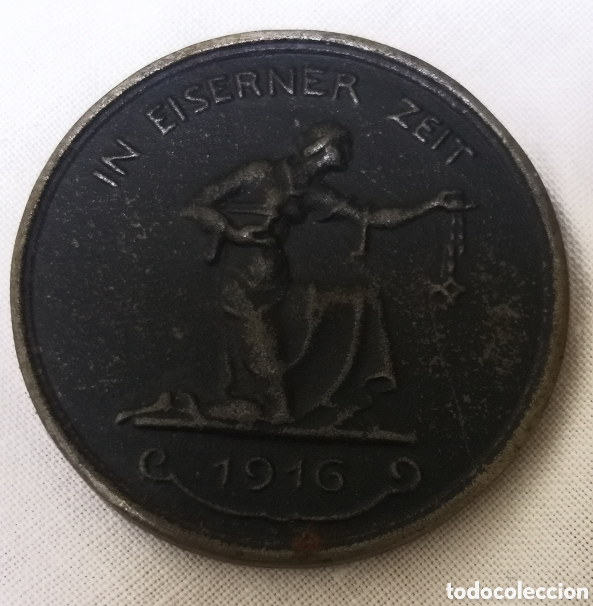 Monedas antiguas de Europa: medalla patri&oacute;tica alemana de la Primera Guerra Mundial